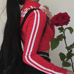 Romeo Letter Printed  Cropped Sweatshirt