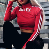 Romeo Letter Printed  Cropped Sweatshirt