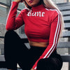 Romeo Letter Printed  Cropped Sweatshirt