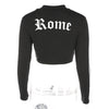 Romeo Letter Printed  Cropped Sweatshirt