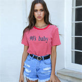 90's Baby Red Striped T-shirt