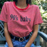 90's Baby Red Striped T-shirt