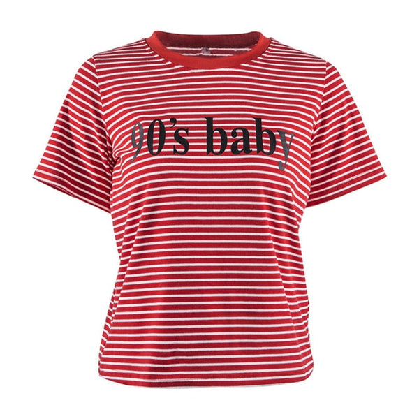 90's Baby Red Striped T-shirt