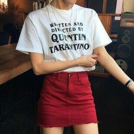 Written And Directed by Quentin Tarantino Letters T-shirt